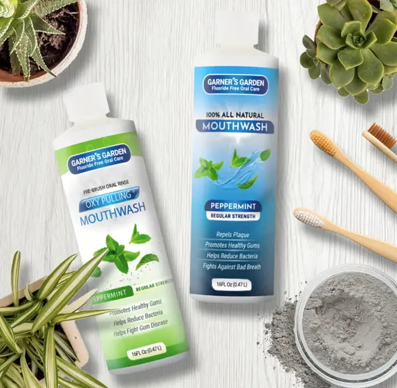 Garner'S Garden Oral Care Trio with Toothpaste or Tooth Powder and Mouthwash