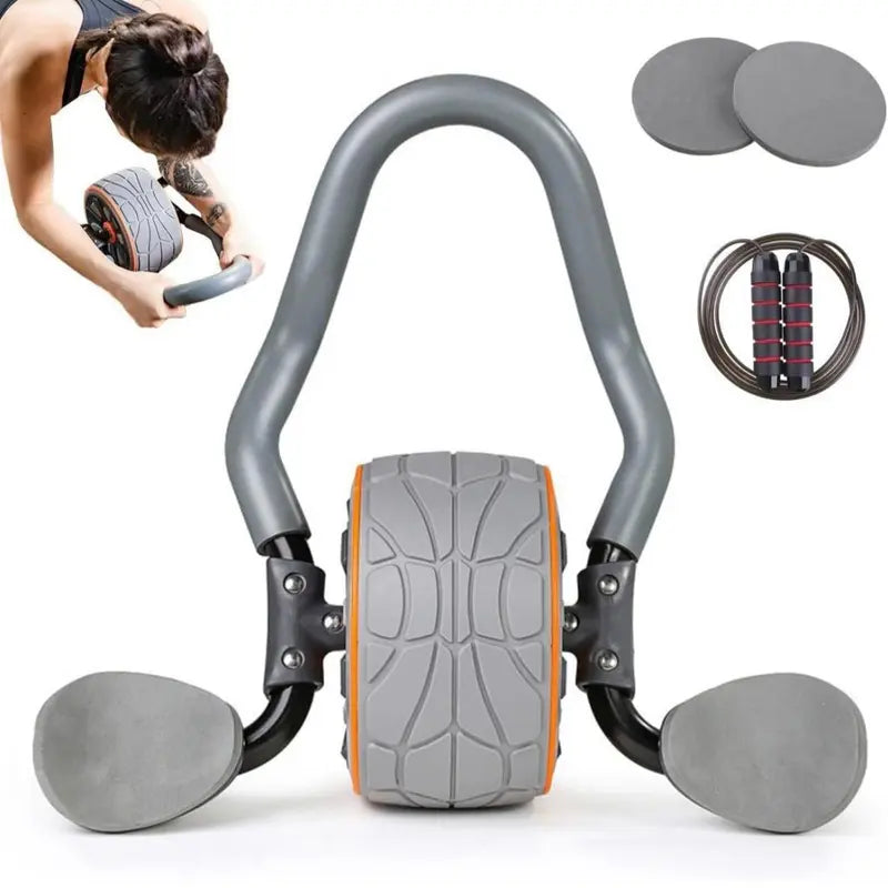 Automatic Rebound Ab Abdominal Exercise Roller Wheel - Core Strength Trainer, Ab Workout Equipment, Dual Wheel Design, Fitness Home Gym Exercise Tool for Abs, Core