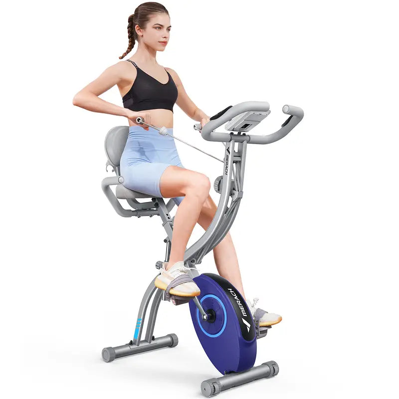MERACH Exercise Bike for Home - Indoor Bike,300Lb Capacity,Folding Exercise Bikes