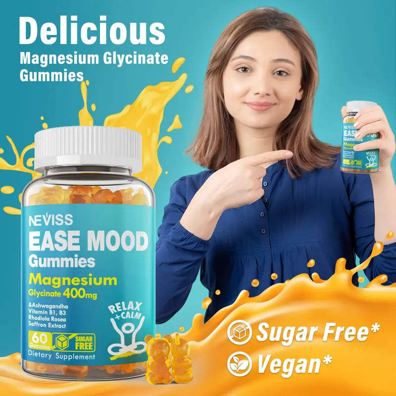 Sugar Free Magnesium, Vegetarian, Malate, Citrate for Muscles, Nerves, Energy,Quaility Sleep,