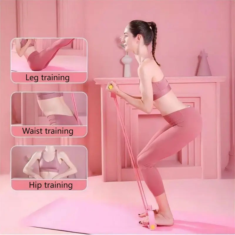 Pull Rope with Foot Pedal, Sit up Resistance Band, Resistance Training Equipment for Home Gym, Yogachallenge