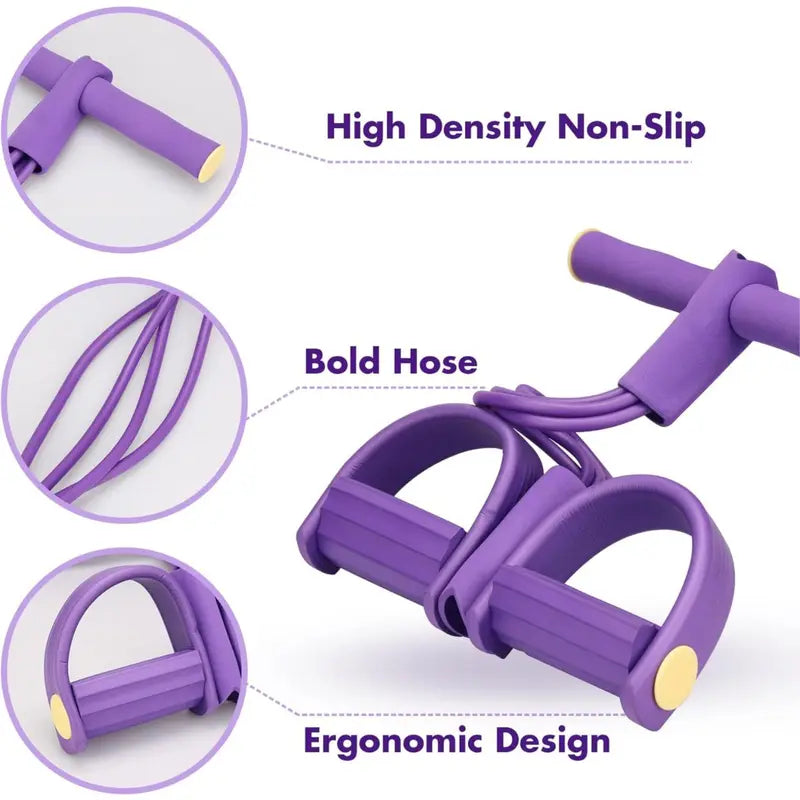 Pull Rope with Foot Pedal, Sit up Resistance Band, Resistance Training Equipment for Home Gym, Yogachallenge