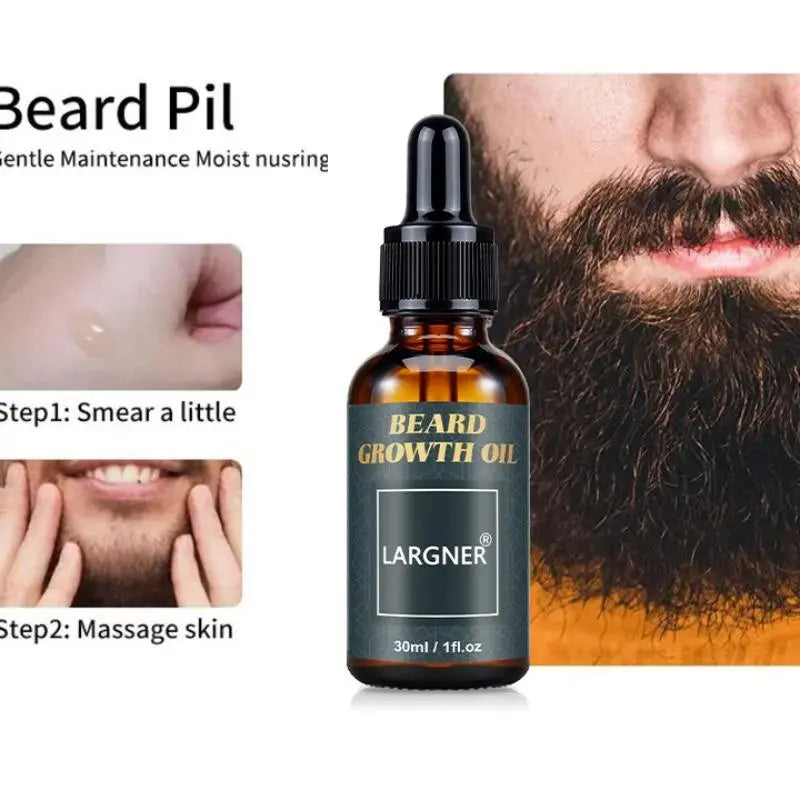 Comfort Beard Care Kit, 6 Counts/Set Beard Styling & Hair Care Product for Men, Including Beard Oil Beard Shaving Brush Beard Comb Beard Shaping Tool