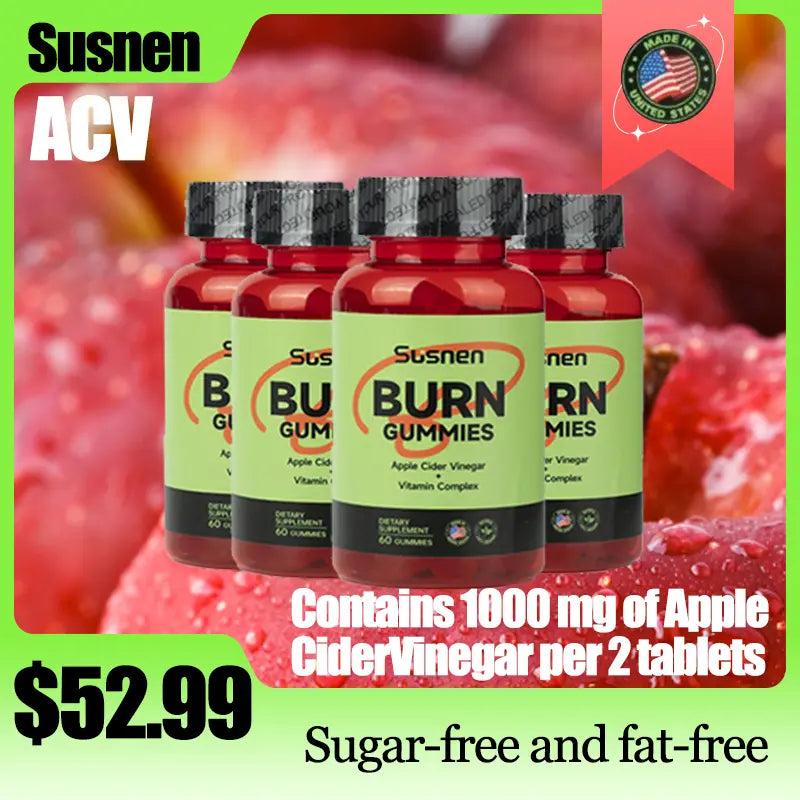 SUSNEN Apple Cider Vinegar Gummies Natural Supplement