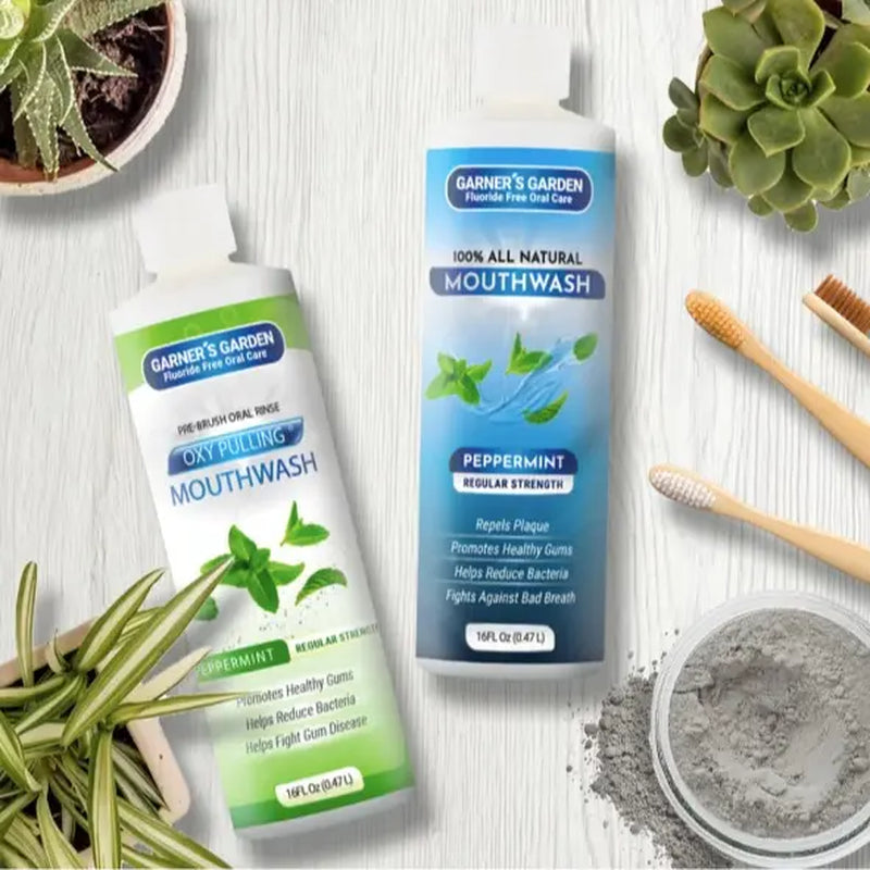 Garner'S Garden Oral Care Trio with Toothpaste or Tooth Powder and Mouthwash
