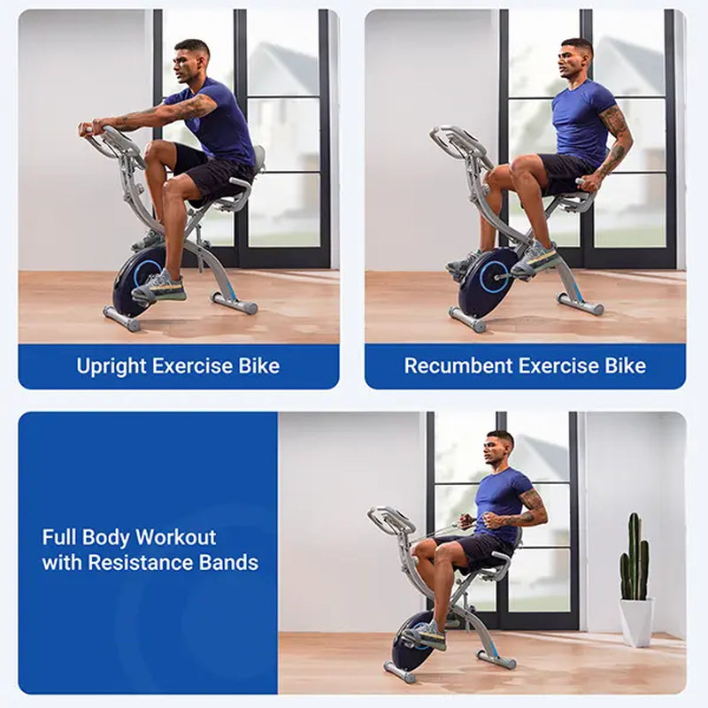 MERACH Exercise Bike for Home - Indoor Bike,300Lb Capacity,Folding Exercise Bikes