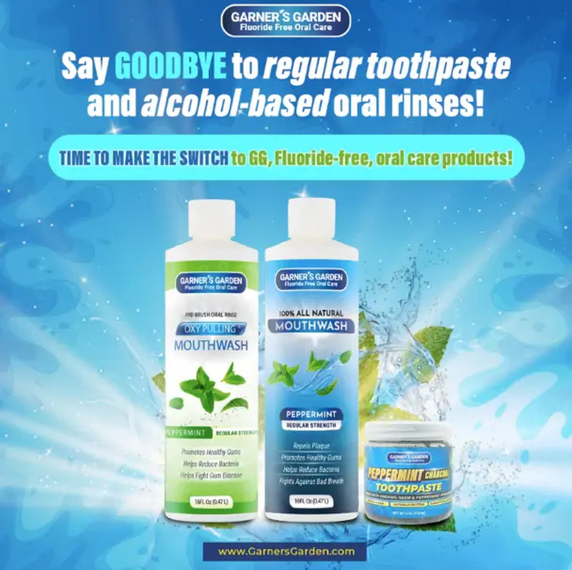 Garner'S Garden Oral Care Trio with Toothpaste or Tooth Powder and Mouthwash