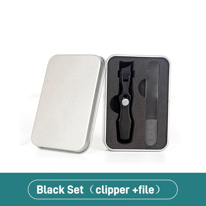 Nail Clippers and Nail Files Set, Ultra Wide Jaw Opening Nail Clipper Set, Ultra Sharpstainless Steel Nail Clippers for Tough Nails,Toenail Clippers with Safety Lock,Clippers for Fingernails Toenails, Pedicure, Men &Women Nail Care