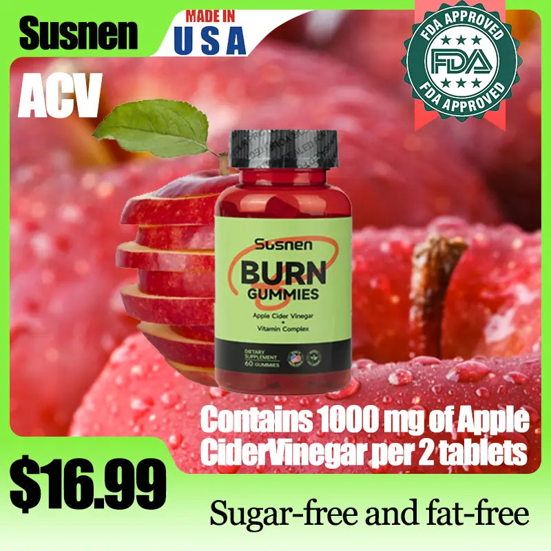 SUSNEN Apple Cider Vinegar Gummies Natural Supplement