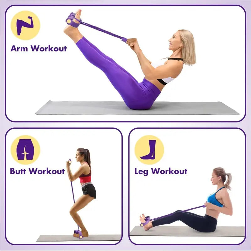 Pull Rope with Foot Pedal, Sit up Resistance Band, Resistance Training Equipment for Home Gym, Yogachallenge