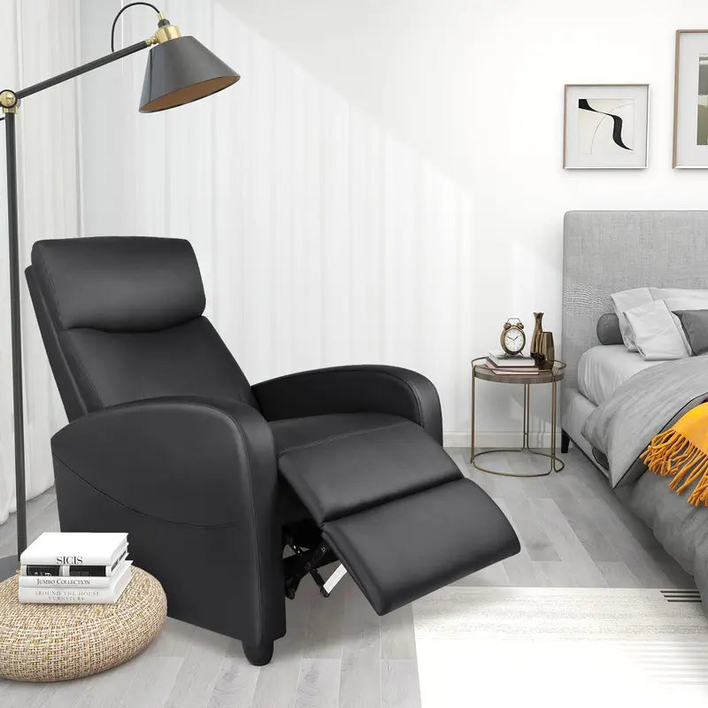 Homesquad Recliner Chair for Living Room, Massage Recliner Chair Winback Single Sofa Home Theater Chairs Adjustable Modern Reclining Chair with Padded Seat Backrest for Adults