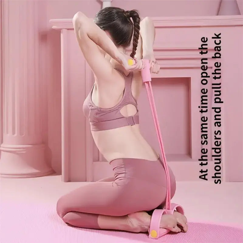 Pull Rope with Foot Pedal, Sit up Resistance Band, Resistance Training Equipment for Home Gym, Yogachallenge