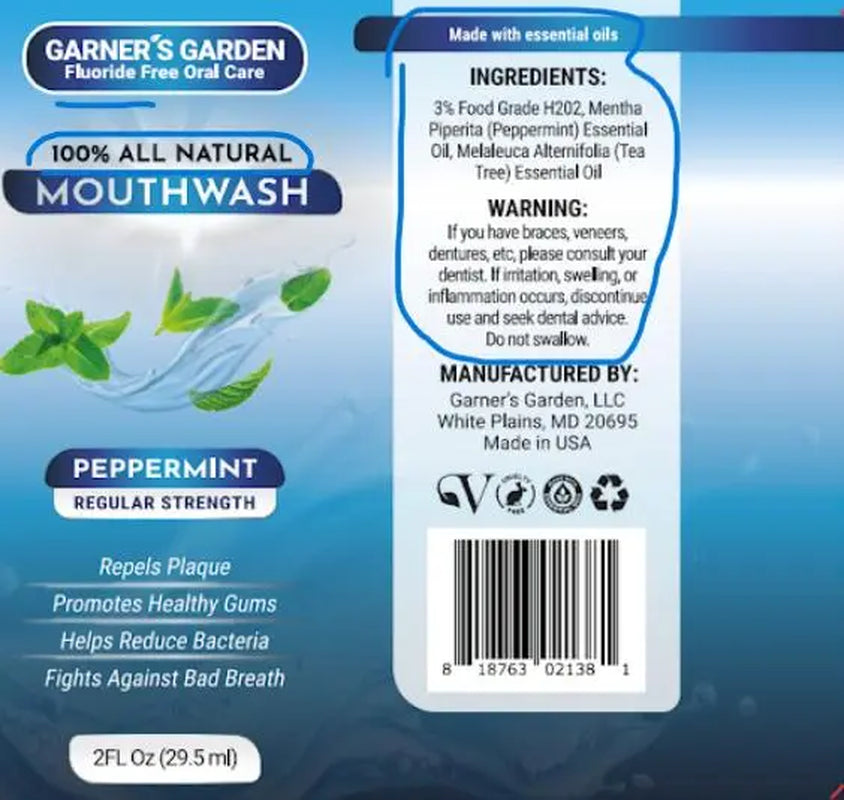 Garner'S Garden Oral Care Trio with Toothpaste or Tooth Powder and Mouthwash