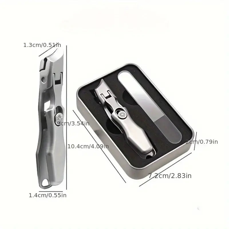 Nail Clippers and Nail Files Set, Ultra Wide Jaw Opening Nail Clipper Set, Ultra Sharpstainless Steel Nail Clippers for Tough Nails,Toenail Clippers with Safety Lock,Clippers for Fingernails Toenails, Pedicure, Men &Women Nail Care