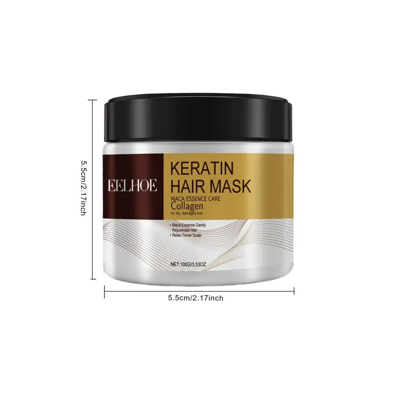 100G Keratin Hair Mask, 1 Count Hydrating Hair Care Mask, Hair Care Product for Dry & Damaged Hair, Back to School