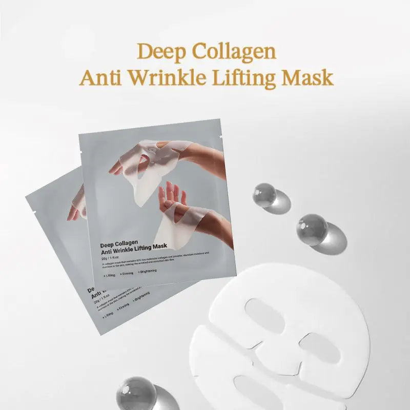 Qah-Deep Collagen Power Boosting Mask | the ORIGINAL OVERNIGHT COLLAGEN MASK | Lifting Mask with Collagen - 5PCS