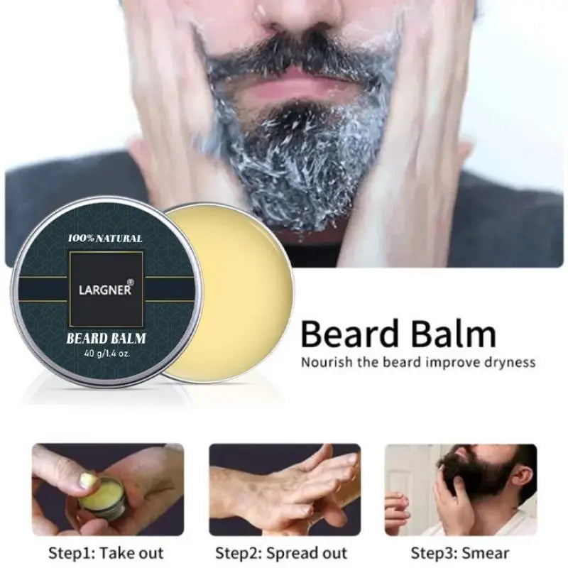 Comfort Beard Care Kit, 6 Counts/Set Beard Styling & Hair Care Product for Men, Including Beard Oil Beard Shaving Brush Beard Comb Beard Shaping Tool