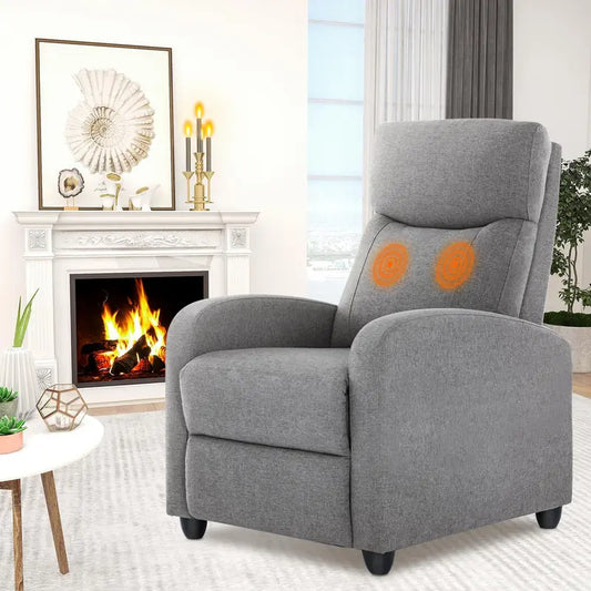 Homesquad Recliner Chair for Living Room, Massage Recliner Chair Winback Single Sofa Home Theater Chairs Adjustable Modern Reclining Chair with Padded Seat Backrest for Adults