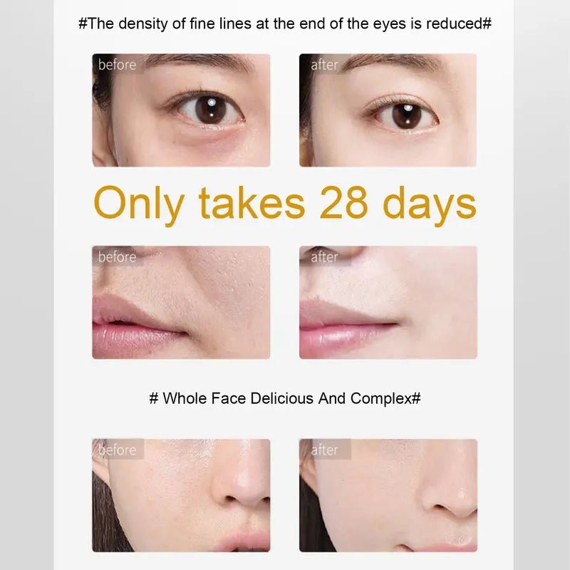 [+$3,Get 2 Pcs]24K Gold Foil Peel-Off Face Mask with Brush - Blackhead Remover, Anti-Wrinkle Mask for All Skin Types - the Perfect Gift for Women