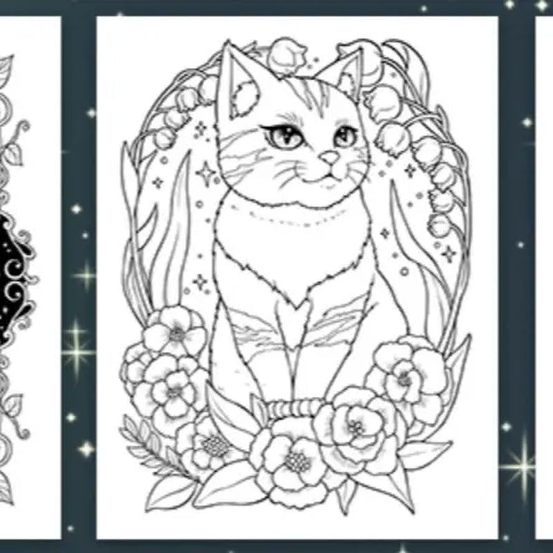 Adult Coloring Book with Animals, Landscape, Flowers, Patterns, Mushroom and Many More for Relaxation