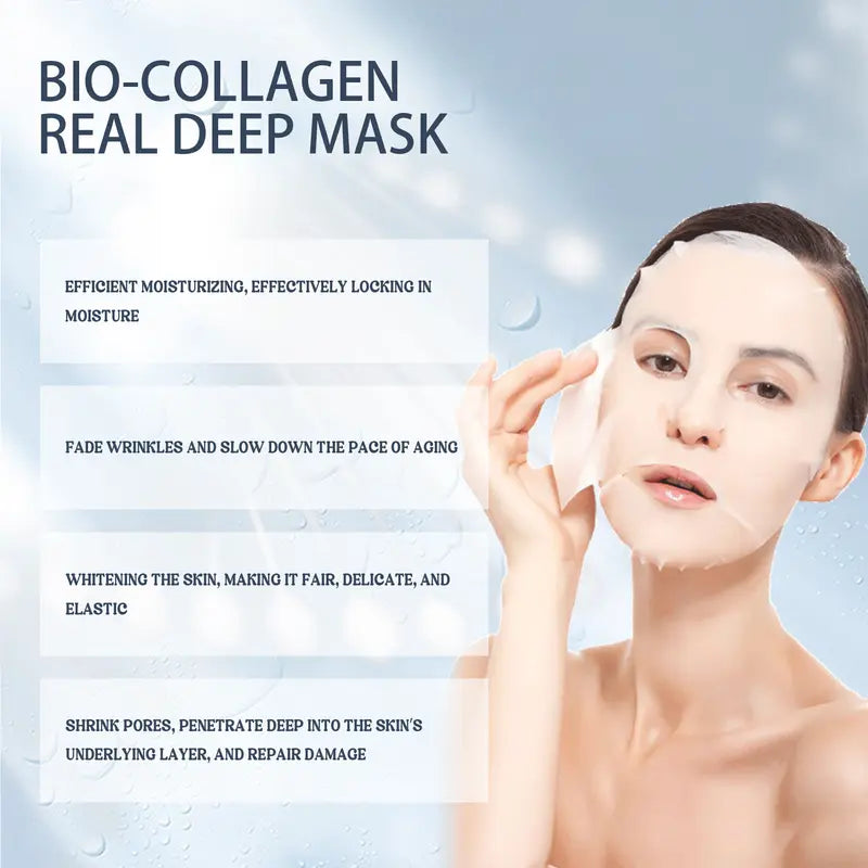 Qah-Deep Collagen Power Boosting Mask | the ORIGINAL OVERNIGHT COLLAGEN MASK | Lifting Mask with Collagen - 5PCS