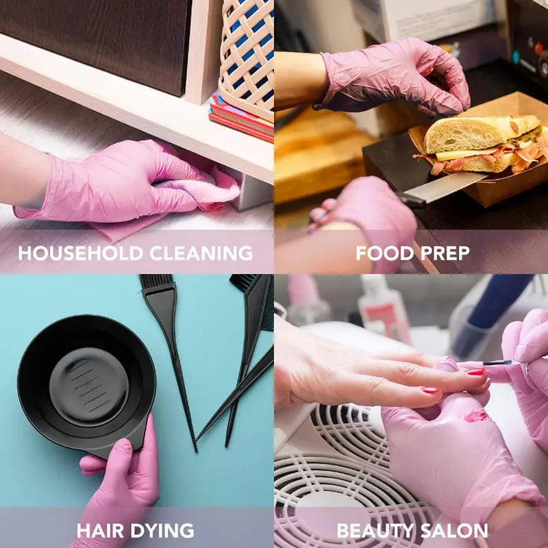 Disposable Nitrile Gloves, Waterproof Non-Slip Durable Touch Screen Work Gloves, Nitrile Labor Protection Gloves, Multipurpose Disposable Gloves, Household Cleaning Tools, Cleaning Supplies, Household Kitchen Products