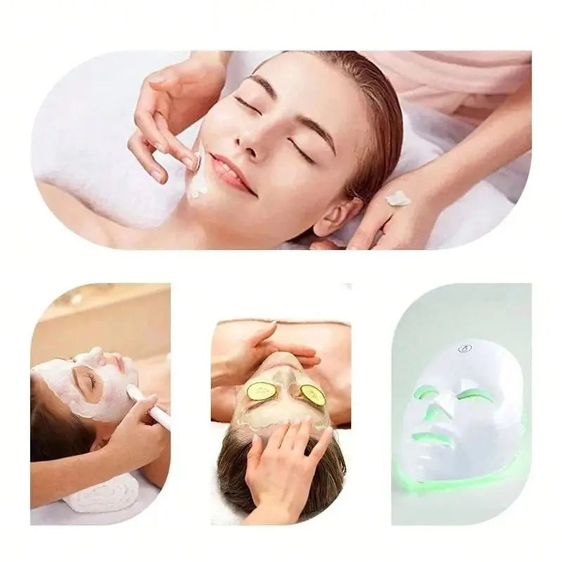 Comfort Facial Skincare Mask Beauty Instrument, Rechargeable LED Light Facial Skin Care Mask, Professional Skin Comfort Care Product for Women