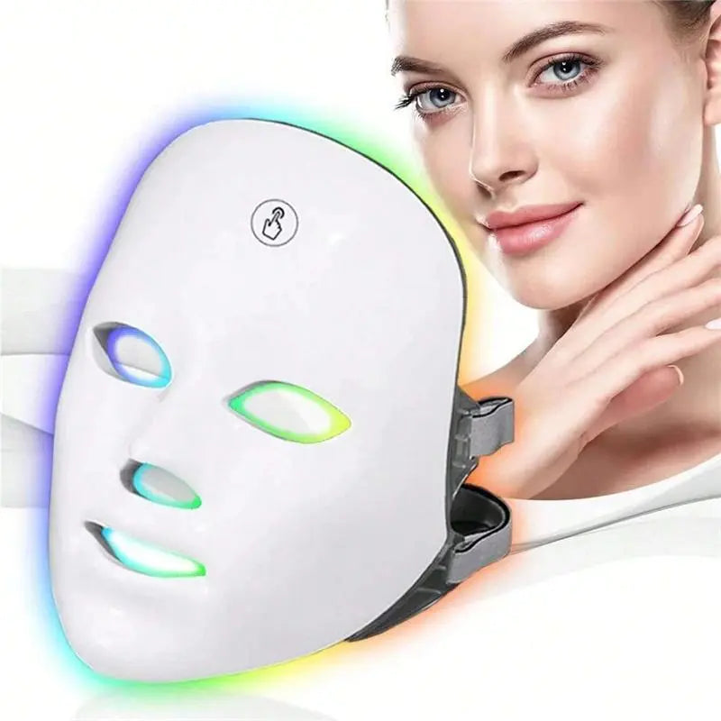 Comfort Facial Skincare Mask Beauty Instrument, Rechargeable LED Light Facial Skin Care Mask, Professional Skin Comfort Care Product for Women