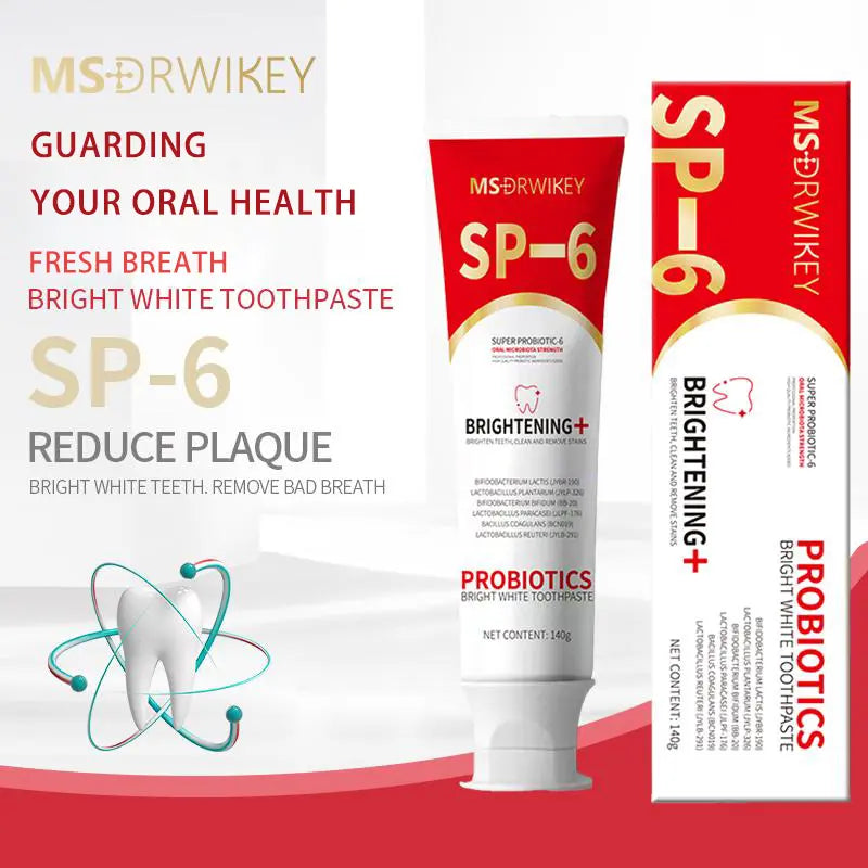 【+3$ Get 2 Pcs】Msdrwikey Super Probiotic-6 Toothpaste with 6 Probiotics Oalance Oral Microbiota Strength
