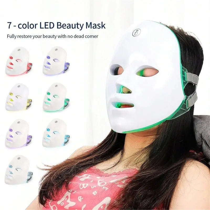 Comfort Facial Skincare Mask Beauty Instrument, Rechargeable LED Light Facial Skin Care Mask, Professional Skin Comfort Care Product for Women