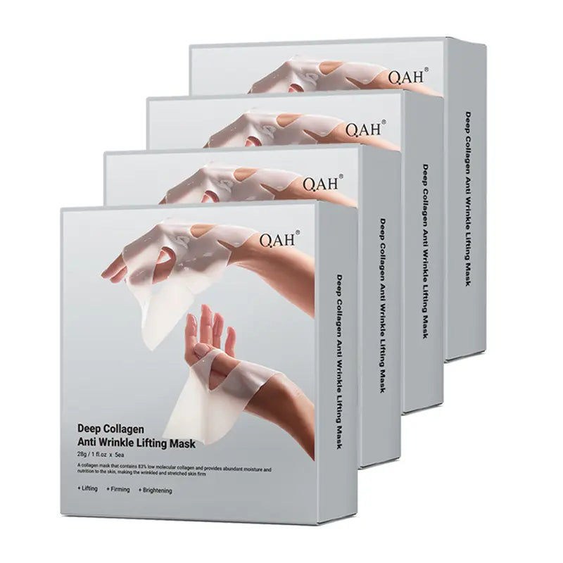 Qah-Deep Collagen Power Boosting Mask | the ORIGINAL OVERNIGHT COLLAGEN MASK | Lifting Mask with Collagen - 5PCS