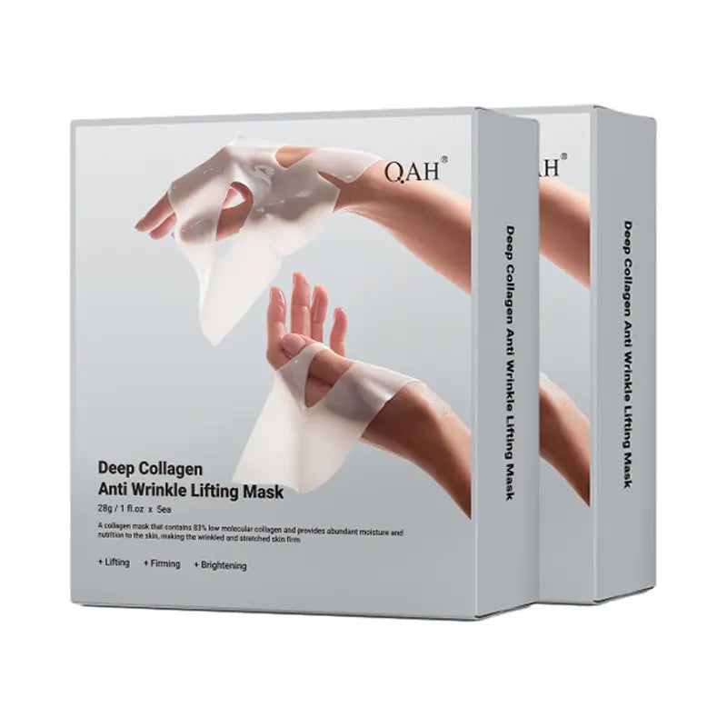 Qah-Deep Collagen Power Boosting Mask | the ORIGINAL OVERNIGHT COLLAGEN MASK | Lifting Mask with Collagen - 5PCS
