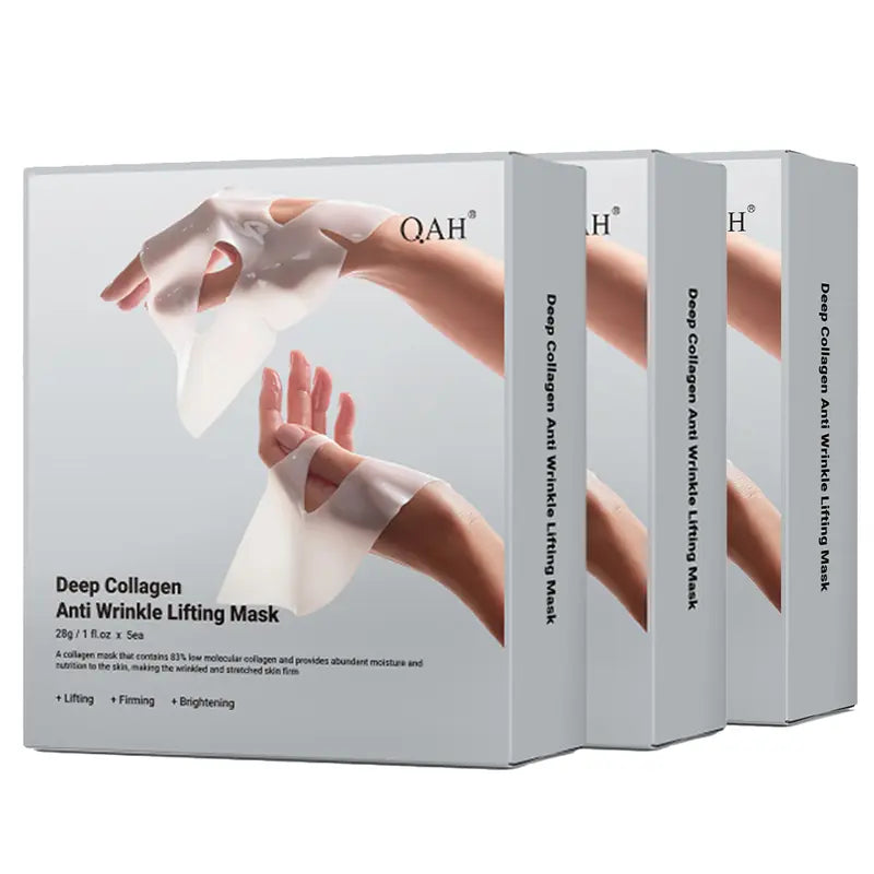 Qah-Deep Collagen Power Boosting Mask | the ORIGINAL OVERNIGHT COLLAGEN MASK | Lifting Mask with Collagen - 5PCS