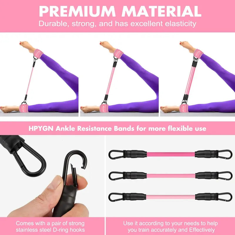Ankle Resistance Bands, Ankle Bands for Working Out with Cuffs, Resistance Bands for Leg Butt Training Workout Equipment for Kickbacks Hip Gluteus Training Exercises, Ankle Strap with Exercise Bands