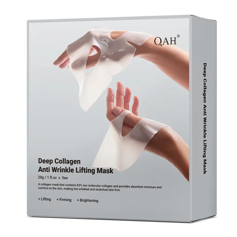 Qah-Deep Collagen Power Boosting Mask | the ORIGINAL OVERNIGHT COLLAGEN MASK | Lifting Mask with Collagen - 5PCS